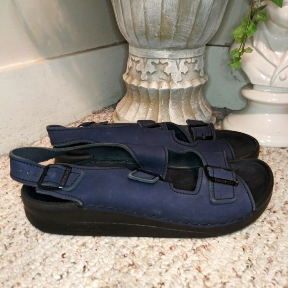 Birkenstock Tatami Nebraska Navy Nubuck, Slingback Sandal-Men's Size 15 Narrow - Picture 9 of 9